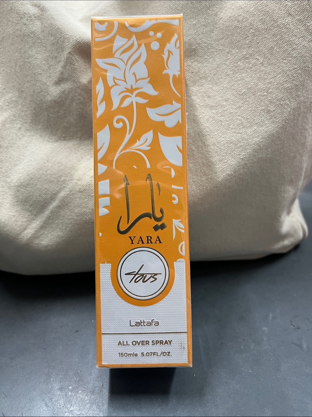 NIB Lattafa Yara Tous All Over Spray - Orange & White 150ml 5.07fl oz